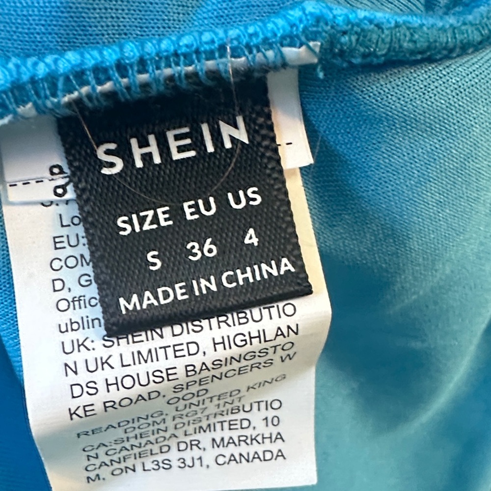 LAST CHANCE: Turquoise Strapless Ruched Dress - Picture 3 of 4